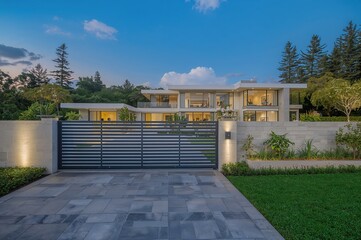 Contemporary home with five bedrooms, secure entrance, and private garden