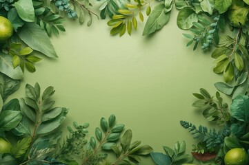 Naklejka premium Foliage Against a Verdant Backdrop