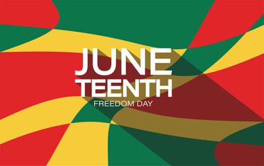 Abstract Juneteenth Freedom Day Background with Pan-African Colors