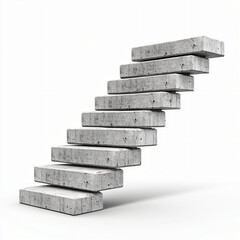 Concrete steps ascending architectural design urban environment modern aesthetics perspective conceptual growth