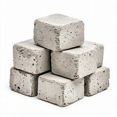 Construction materials action building with concrete blocks industrial setting product showcase close-up perspective structural integrity