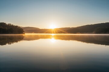 Fototapeta premium Early Day Perspective of the Water Storage Basin