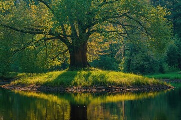 Fototapeta premium Silhouette of a Tree in a Natural Setting