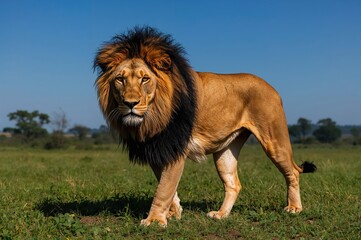 Obraz premium Wild Lion in Its Natural Habitat