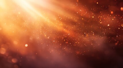 Dreamy blurred background with light bursts, flying embers and magic dust shimmer, warm Halloween glow suggesting transformation, clean composition with copy space.