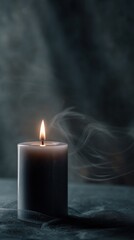 Minimal blurred background in deep charcoal tones, faint candle glow and soft mist, sleek Halloween mood with balanced shadows, refined modern copy space.