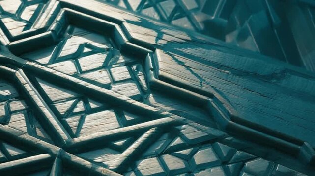 Abstract Metallic Folded Surface 3D Motion
