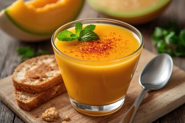 Chilled Melon Soup Delight
