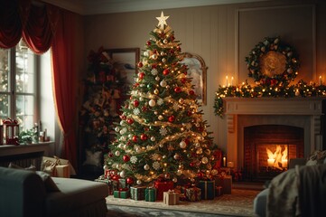 Tree in a cozy sitting area