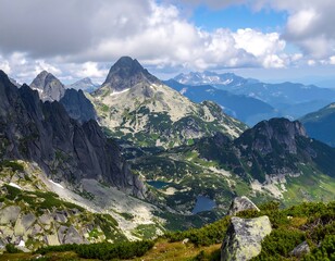 Mountain landscape with lake