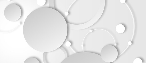 modern white and gray circle gradient trendy background