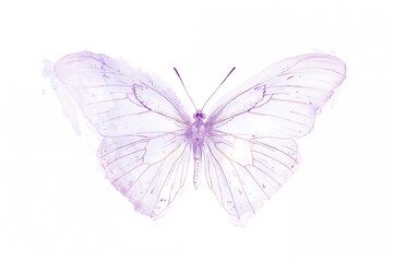 Obraz premium Isolated watercolor painting of a butterfly on a white background