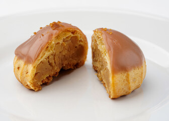 Biscoff Cream Puff showing the Cookie Butter Filling