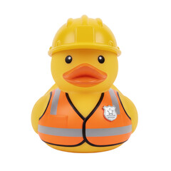 Construction worker rubber duck toy