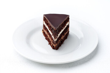Decadent Layered Chocolate Fudge Cake Slice