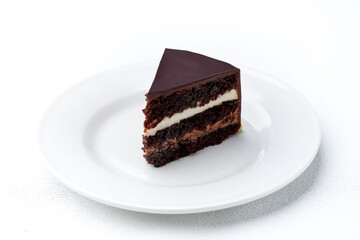 Decadent Layered Chocolate Fudge Cake Slice