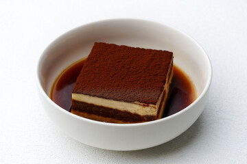 Gourmet Italian Tiramisu Dessert with Cocoa Powder