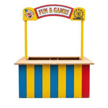 Vintage carnival game booth stand