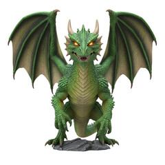 Obraz premium Green dragon fantasy creature toy model