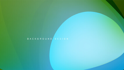 Abstract gradients blend. Blue oval dominates center. Green, teal hues create dynamic backdrop. Minimalist design, modern aesthetic.