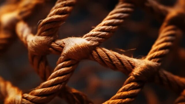 Close up rope net texture detail
