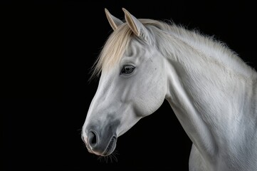 Obraz premium Head of a white horse