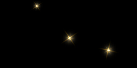 Sun flare on the black background. Eps 10