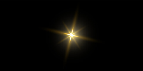 Sun flare on the black background. Eps 10