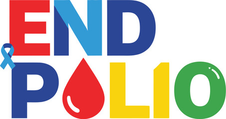 Vector art of end polio campaign logo