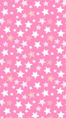 aesthetic star pink wallpaper background illustration