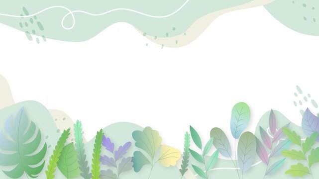Animated Botanical Lower Third Frame Background (Motion Graphics)