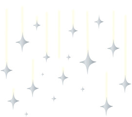 Abstract Silver Starry Waterfall 