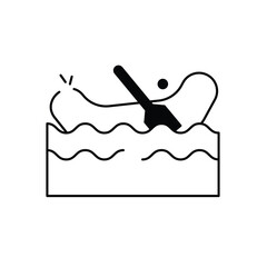 Rafting Icon vector