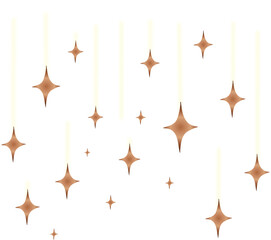 Abstract Bronze Stars and Light Ray