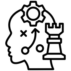 Strategic Thinking line icon
