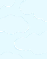 Sky-blue wallpaper featuring transparent clouds