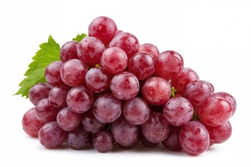 Fototapeta premium Bright red grapes packed with health advantages, set against a white background