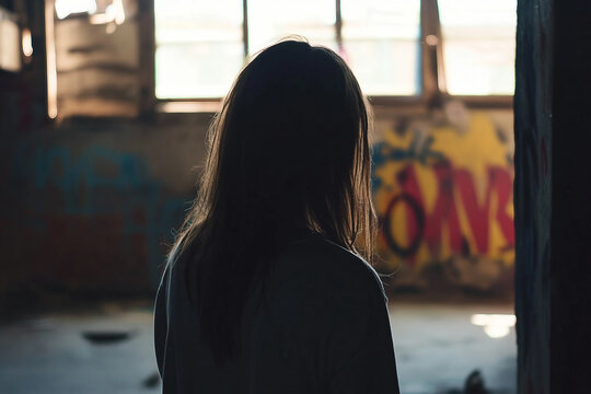 Vibrant street art and open air mural artist with colorful graffiti background showcasing urban creativity and expression, generative ai