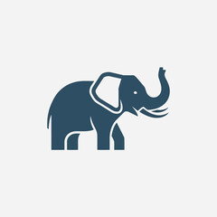Fototapeta premium Stylized blue elephant