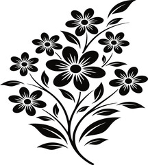 The monochromatic design adds a touch of sophistication and elegance, making it suitable for various decor styles or floral-themed projects.