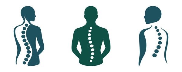 Chiropractic Wellness and Spine Alignment Logo Collection