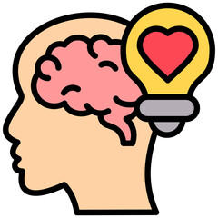 Emotional Intelligence lineal color icon