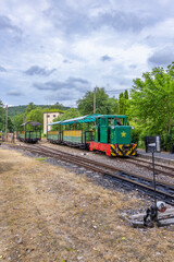 Naklejka premium Palhaza forest railway preparing for departure in Hungary
