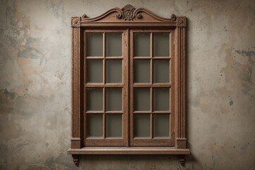 Obraz premium Classic style wooden window with a vintage design