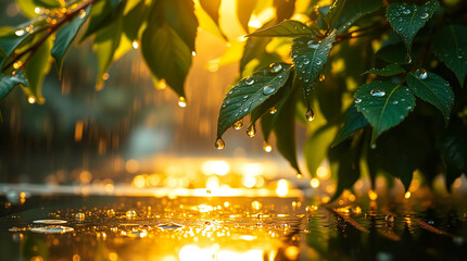 sunset over the river