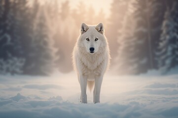 Obraz premium Albino Canine Creature