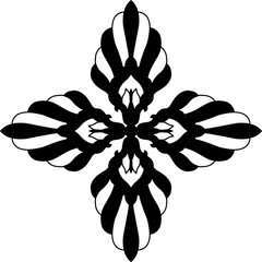 Abstract mandala on white background. Greeting Card, Invitation, Tattoo. Anti-Stress Therapy Pattern.