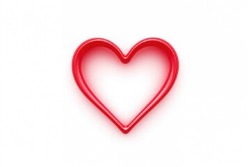Obraz premium Love-themed Valentine's Day card icon on a white background
