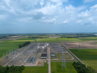 Interchange station between the 380 kV ring and the 220 kV ringof Tennet  in Ens