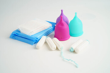 Sanitary hygiene set for women menstrual period cycle protection.